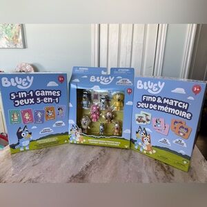 Bluey 5-in-1 Games and Find & Match Set - Multicolor